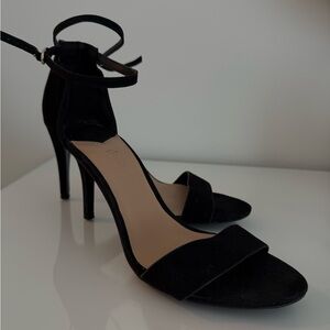 Elegant Black Ankle Strap Heels